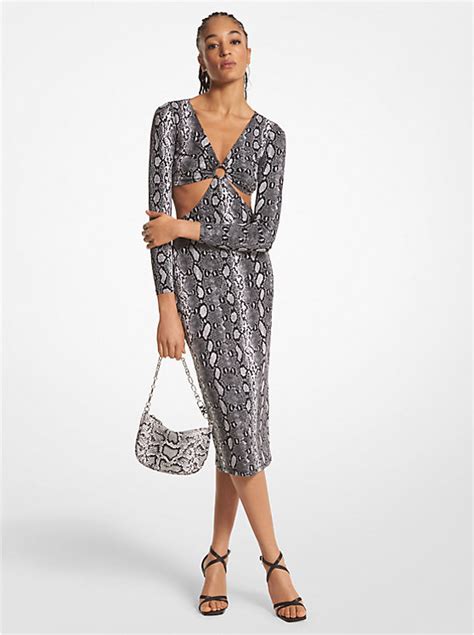 snake print michael kors dress|Stretch Matte Jersey Snake Print Dress .